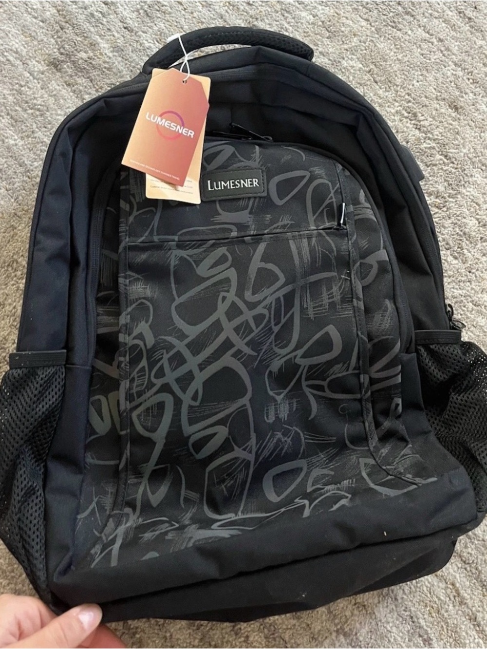Black Lumesner Laptop Backpack- Brand new